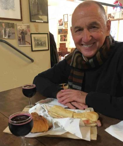 Lunch at Osteria del Sole, Bologna's (or maybe Italy's) oldest pub (1465) - bring your food, buy your drink and find a spot at one of the long wooden tables