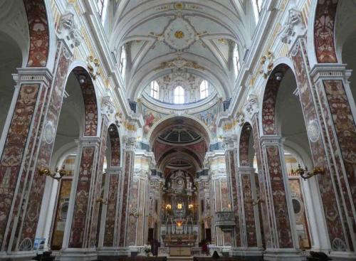 Monopoli's Basilica of the Madonna della Madia; in 1117 construction work on the cathedral had stalled for a lack of roof beams