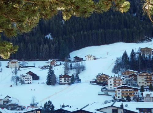 Young skiers on the slopes of the Ortisei ski school