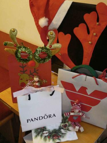 We didn't have a Christmas tree (at least not one inside the house), but we did have a Christmas corner