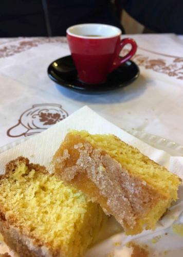 The coffee's always better when it comes with cake