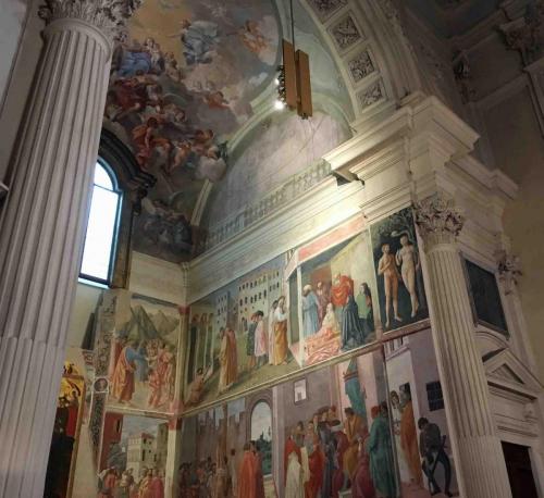 These frescoes in the Brancacci Chapel date from the 1400s