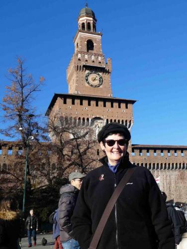 Here's Sforza Castle again; it dates from the 15th century (and makes a good background for a pic)