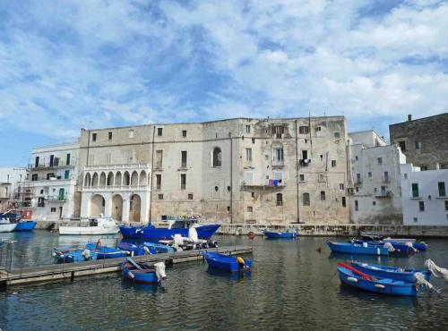 Monopoli's blue and red timber fishing boats are called 'gozzi'