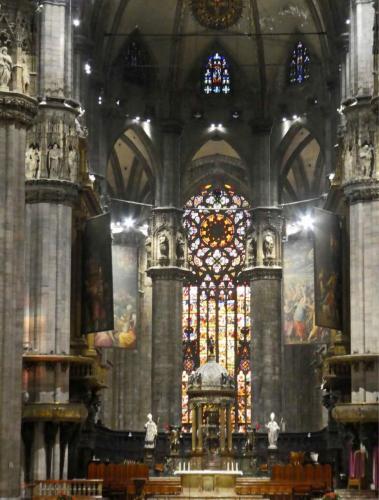 The Duomo's five naves are divided by 52 pillars, one for each week of the year