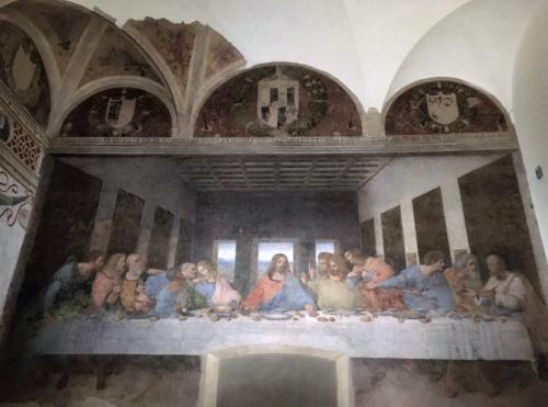 And it was there, in the  refectory, that da Vinci produced his masterpiece 'The Last Supper' (Cenacolo Vinciano 1495-1497)