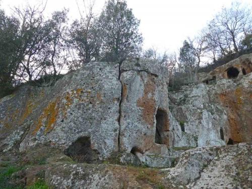 This necropolis near Sovana was filled with elaborate monumental tombs  