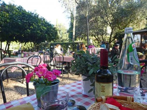 Even today there are places along the road where weary travellers can rest and refresh; we had lunch in this lovely garden