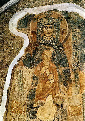 The Byzantine Empress Theodora, later restyled as an image of the Madonna