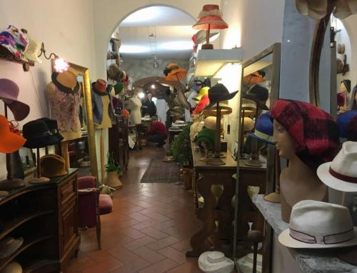 The milliner's shopfront and workshop