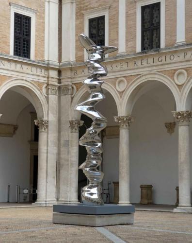 Old meets new in the Palace courtyard