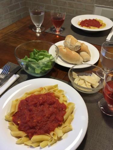 Our first home-cooked dinner