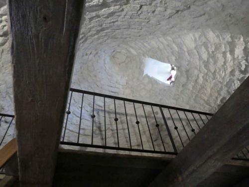 And looking up to the conical roof