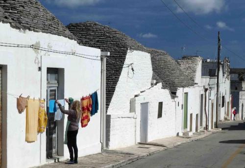 The trulli are small and often the only outside space is on the street