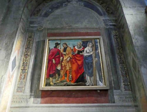 Here you'll find Filippino Lippi's wonderful altarpiece panel 'Four Saints' (1483) 