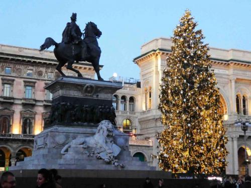 And Milan's Christmas tree in the main square