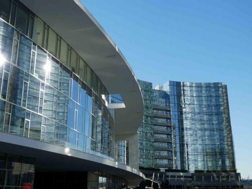 The buildings face onto a central piazza
