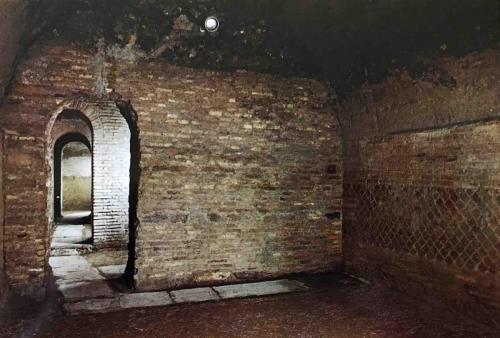 Part of the Roman house (1 BC) that survived the great fire of 64 AD