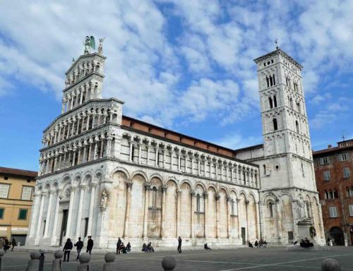 The Basilica San Michele in Foro; the city's Roman Forum once stood on this site