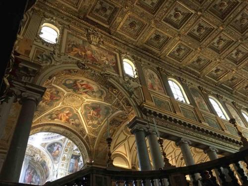 The church's magnificent frescoes depict scenes from the life of Mary