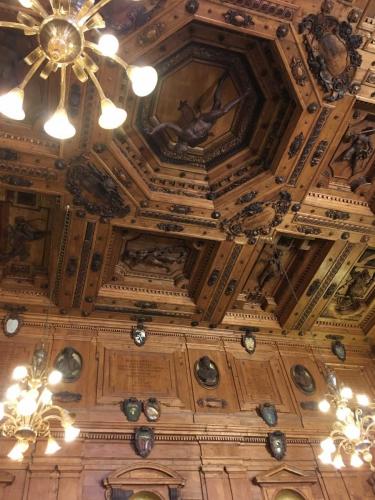 The Teatro Anatomico's timber walls and ceiling