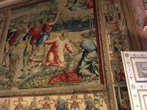 The tapestries were based on drawings by Raphael