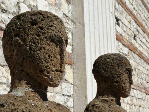 At the entrance to the temple