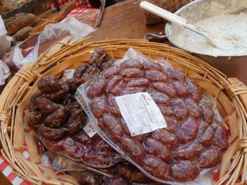 But the festival is also an opportunity to showcase other Tuscan products like these wild boar sausages