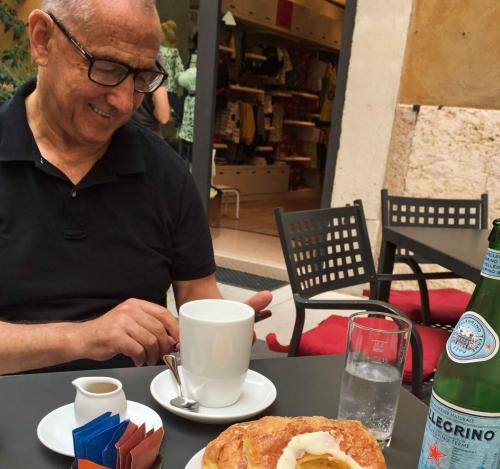 Checking the footy results...the only thing that comes before coffee