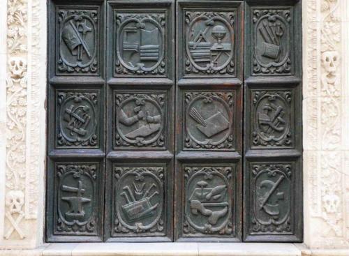 And by the tools of trade of humble workers; in death everyone is equal