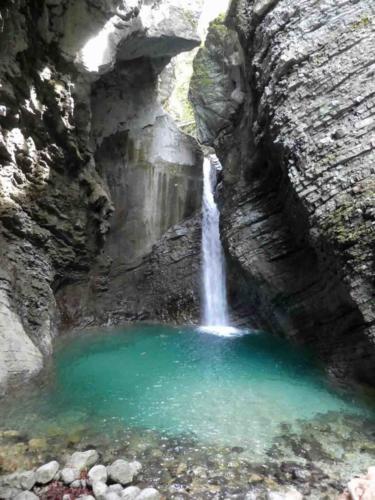 The Soča starts in the Julian Alps and flows down through western Slovenia into Italy