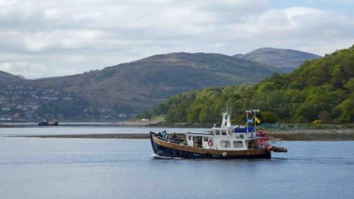 View along the road from Fort William to Mallaig (departure point for the Isle of Skye ferry) 