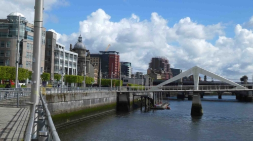Clydeside in Glasgow, once home to some of the world's most important shipbuilders; the last great liner to be built here was the QE2 in 1967