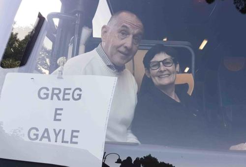 Next morning, the Greg and Gayle tour bus ...