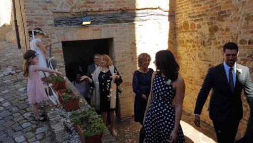 Aila and little Stella had one more job - tossing petals 