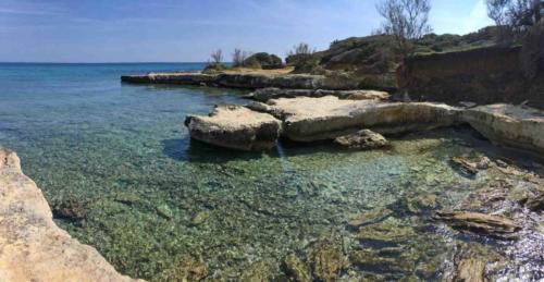 After negotiating 500m or so of muddy track, this was our reward - the Baia dei Turchi