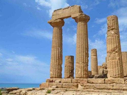Agrigento's 'Valley of the Temples'; the archaeological site  includes eight temples built by the Greeks around 5BC