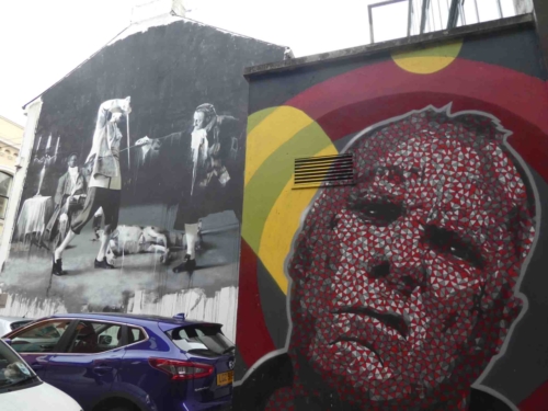 Belfast is famous for its murals; scattered throughout the city, the huge artworks depict the religious and political tensions that have plagued Northern Ireland