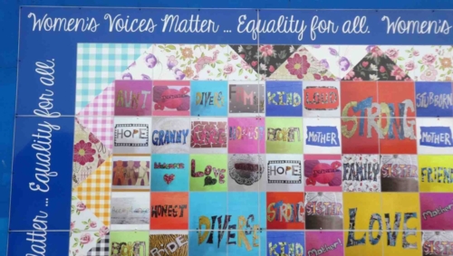 It's an image of the Women's Quilt, created by the Lower Shankill Women's Group