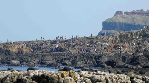 Some say these basalt columns were formed by an ancient volcanic eruption