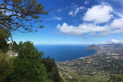 We took the three kilometre-long cable car up to the town of Erice; the views from the top were spectacular