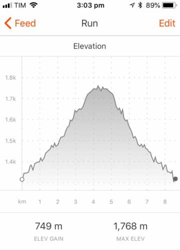 And the elevation from my Strava feed