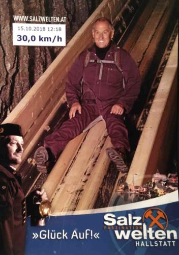 But Greg jumped on - and loved it - look at that gorgeous smile! (And later you can buy your 'ride the slide' pic for 5 euros)