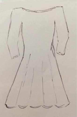 Meanwhile on this side of the world, dress design is in full swing ... maybe something like this??