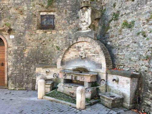 One of many ancient drinking fountains in Spoleto