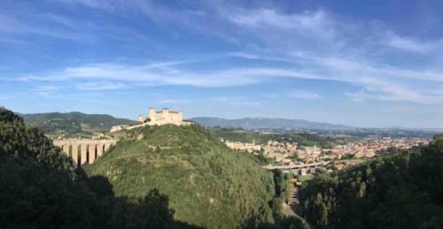 It's a popular walk with great views back towards Spoleto 
