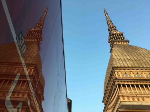 Turin's landmark building, the Mole Antonelliana (1863-1889), named after its architect Alessandro Antonelli; a 'mole' in Italian is a building of monumental proportions