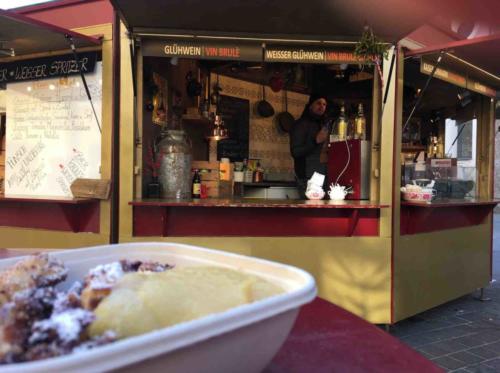 And there's a lot of great food available too; this man was selling 'schmaarn', a traditional dessert similar to pieces of thick pancake, served warm with apple sauce - yum!