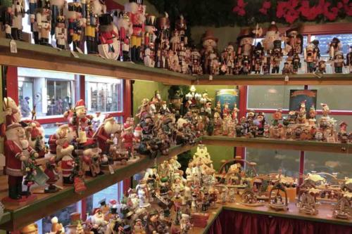 Many of the little stalls sell hand-made timber ornaments