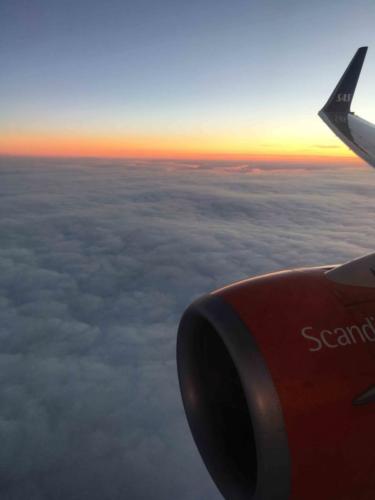 We flew out of Stockholm at 9:20am - an hour later and the sun is already slipping below the horizon